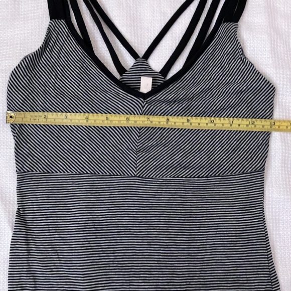 Silence + noise black and gray striped tank top - Picture 3 of 7